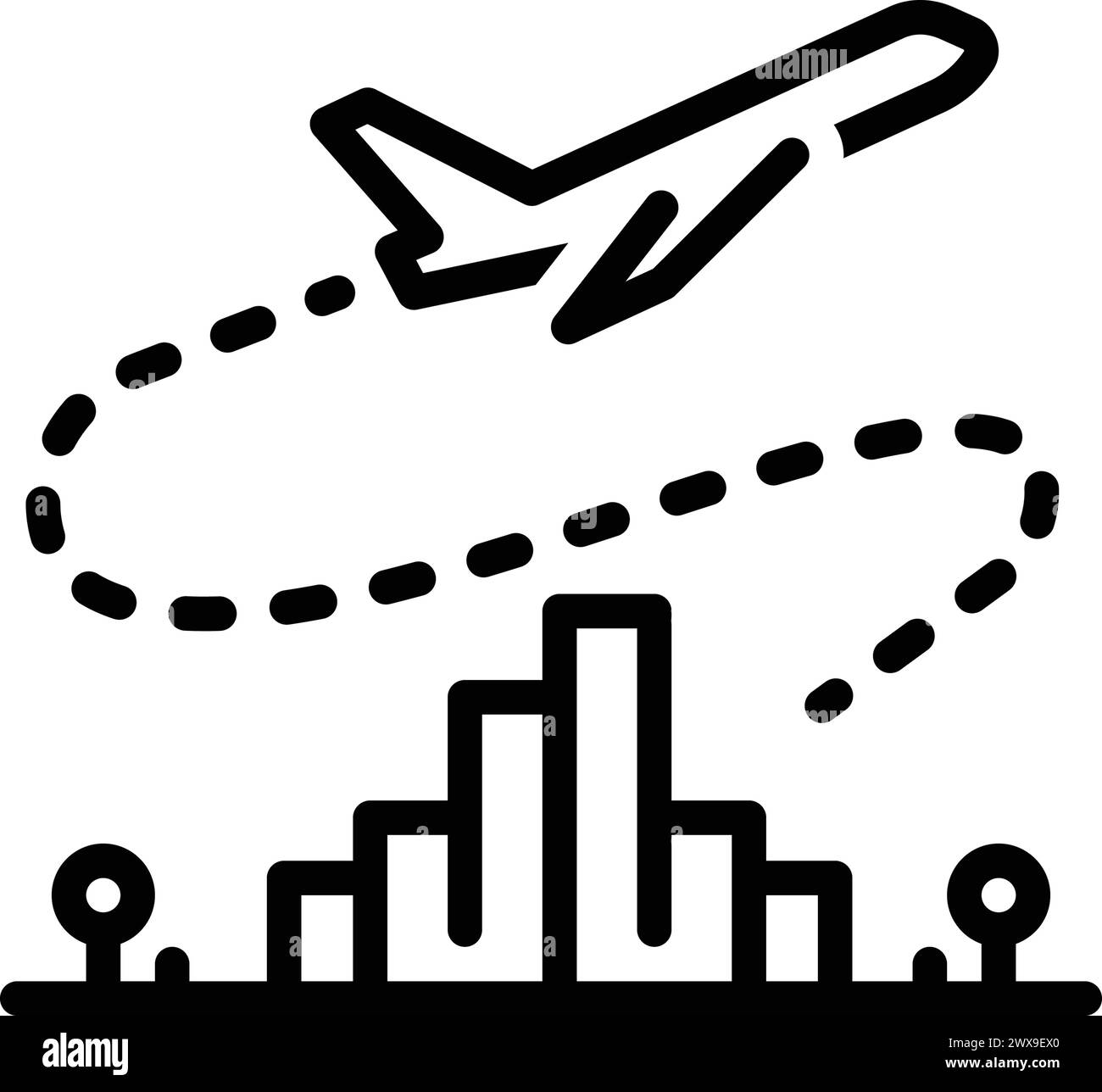 Symbol für Flug, Start Stock Vektor