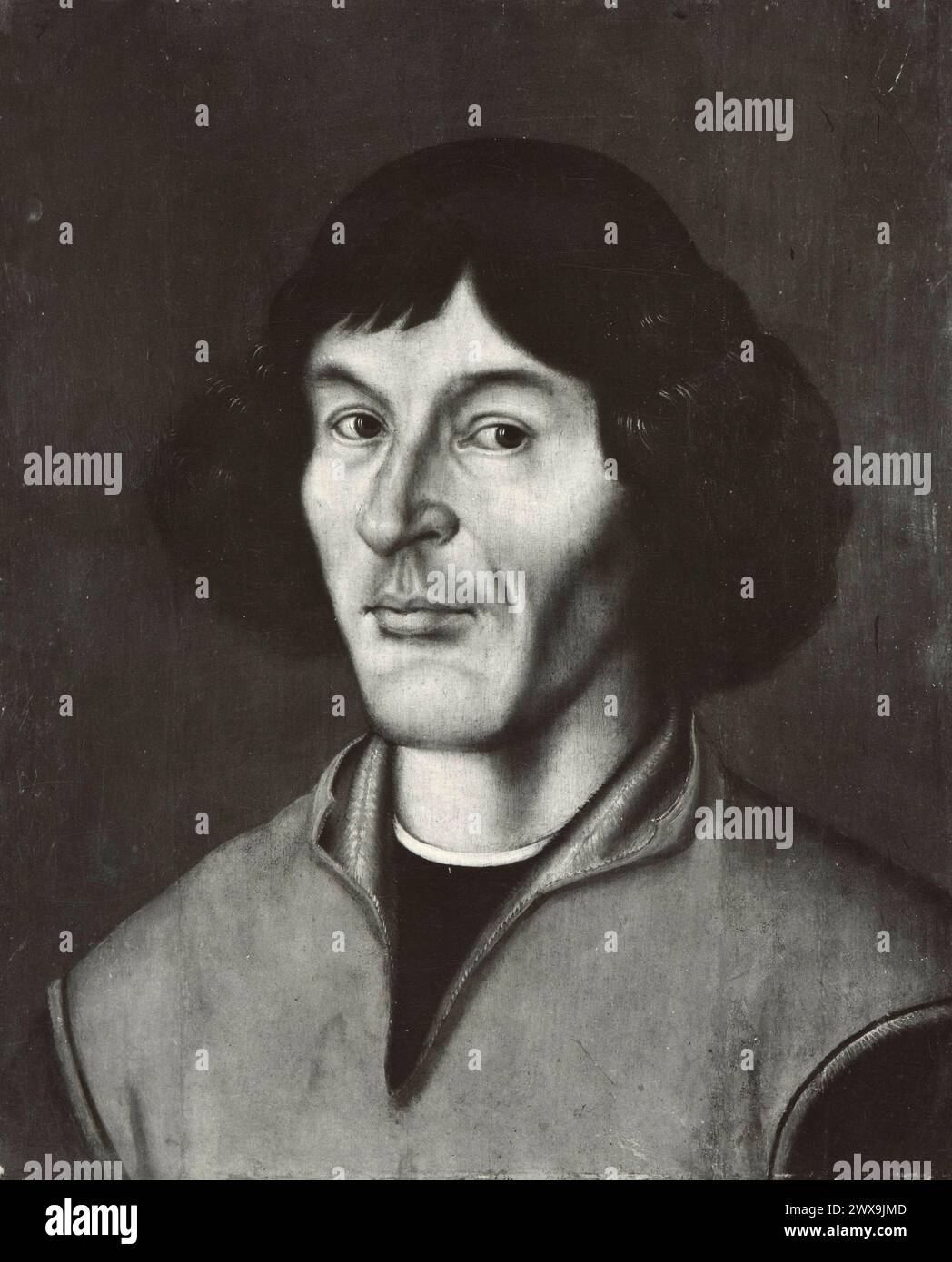 Vintage-Schwarz-weiß-Porträt des Astronomen und Mathematikers Nicolaus Kopernicus (1473-1543) Stockfoto