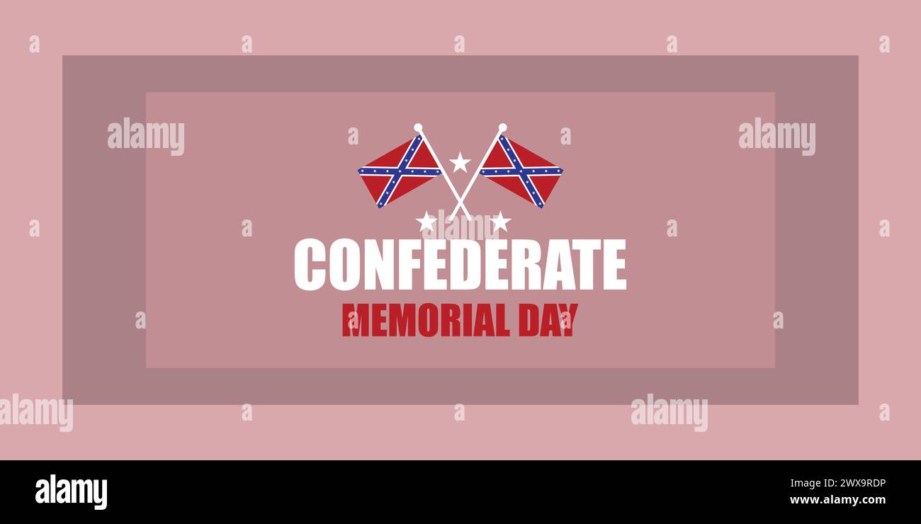 Confederate Memorial Day Stock Vektor
