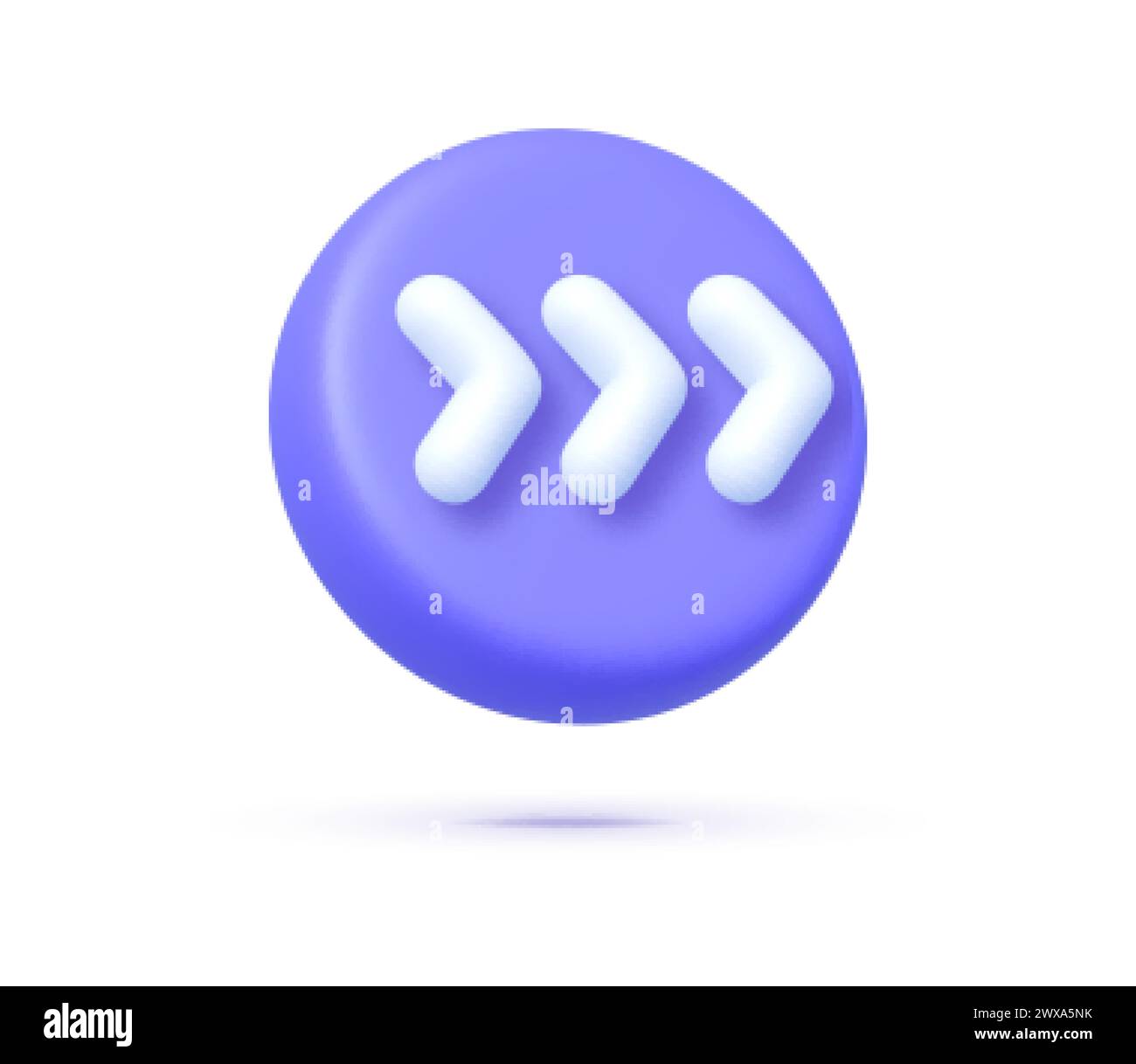 Moderne Pfeiltaste 3D, tolles Design für jeden Zweck. Digitale Illustration. 3D-Vektordarstellung Stock Vektor