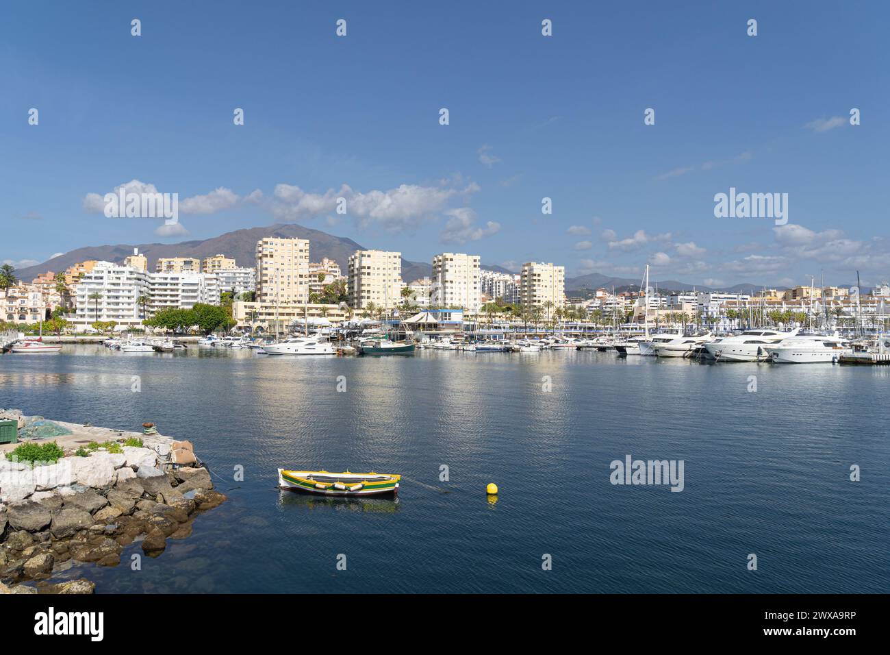 Estepona Marina an der costa del sol Stockfoto