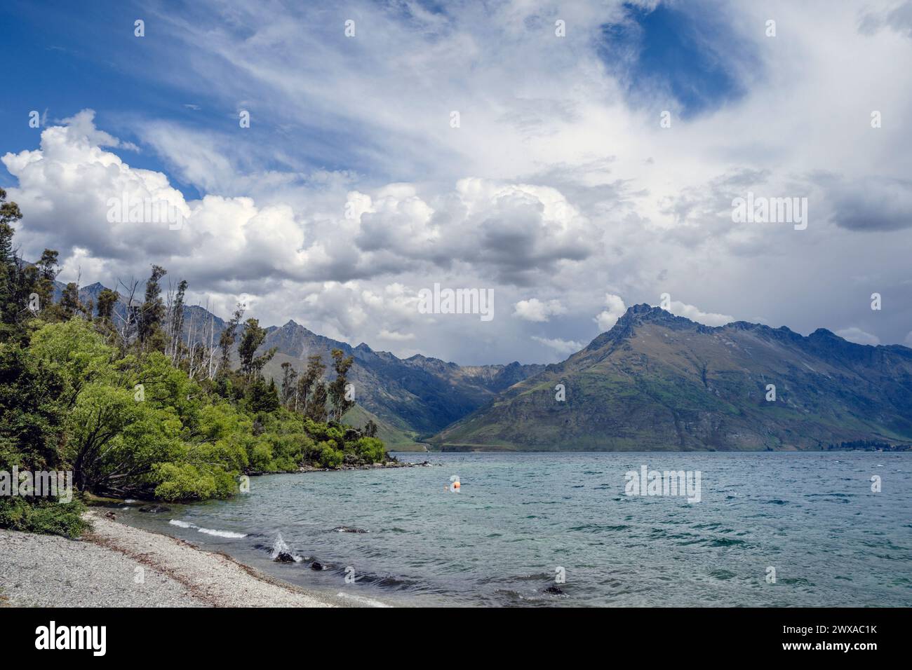 Wilson Bay, Lake Wakatipu, Otago, Südinsel, Neuseeland Stockfoto