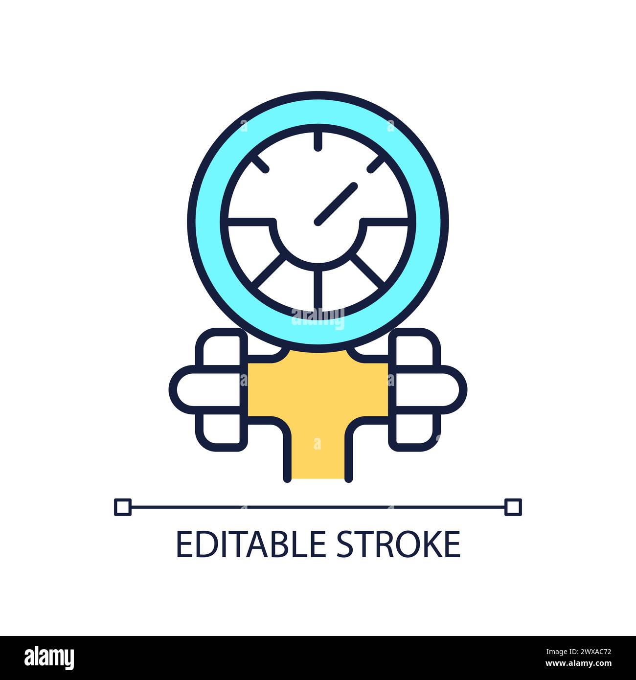 RGB-Farbsymbol des Ventils Stock Vektor