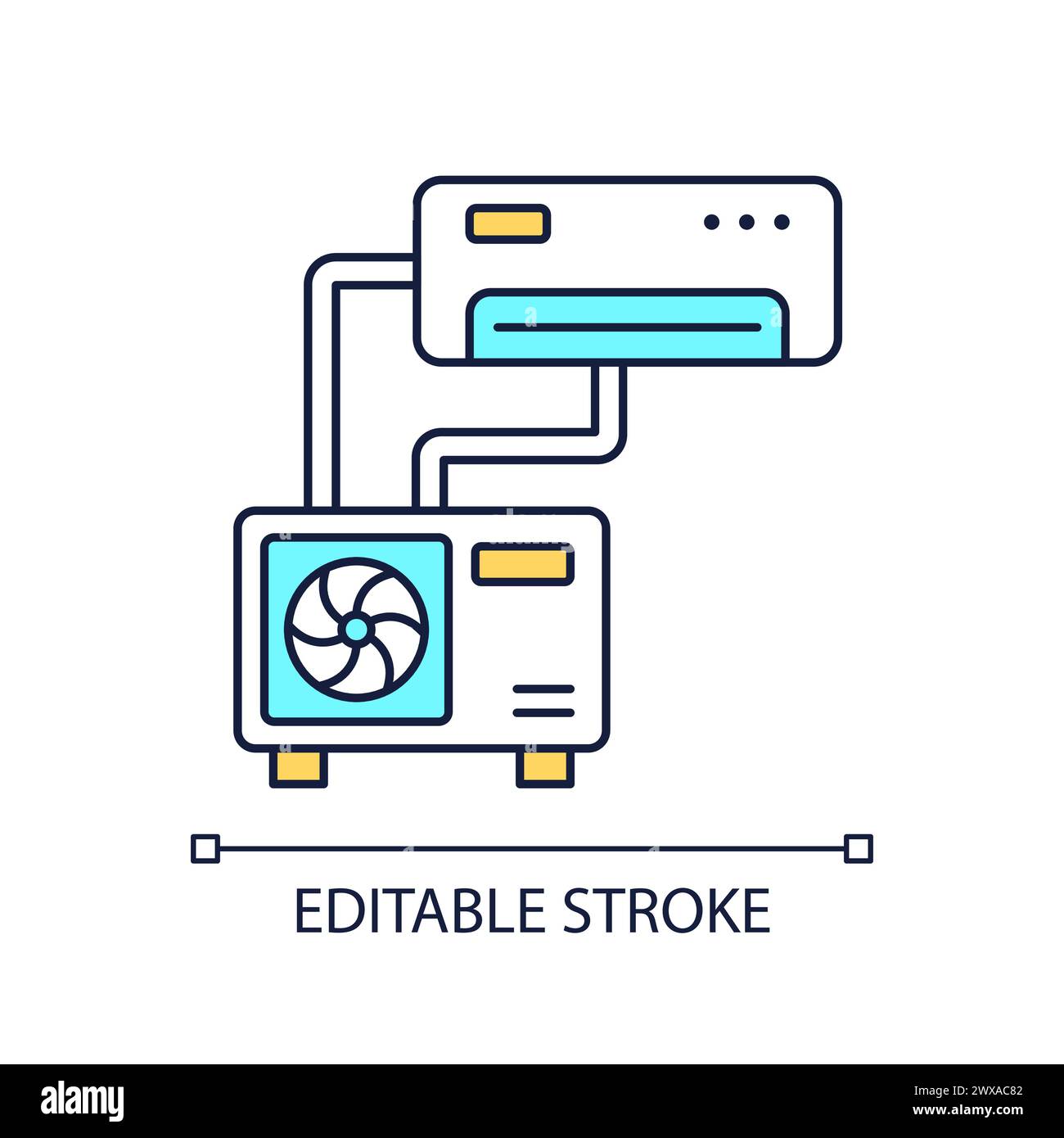 Geteilter Typ des AC RGB-Farbsymbols Stock Vektor