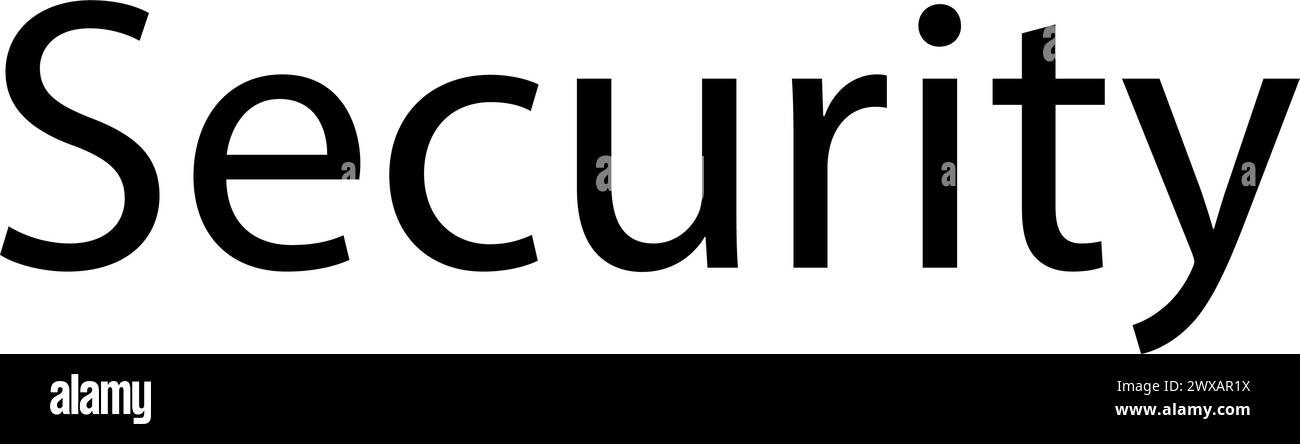 Sicherheit als Word Stock Vektor