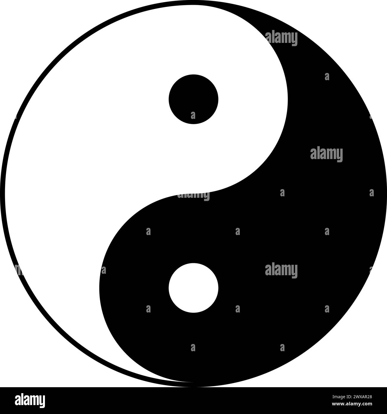 Ying-Yang-Symbol für Harmonie und balance Stock Vektor