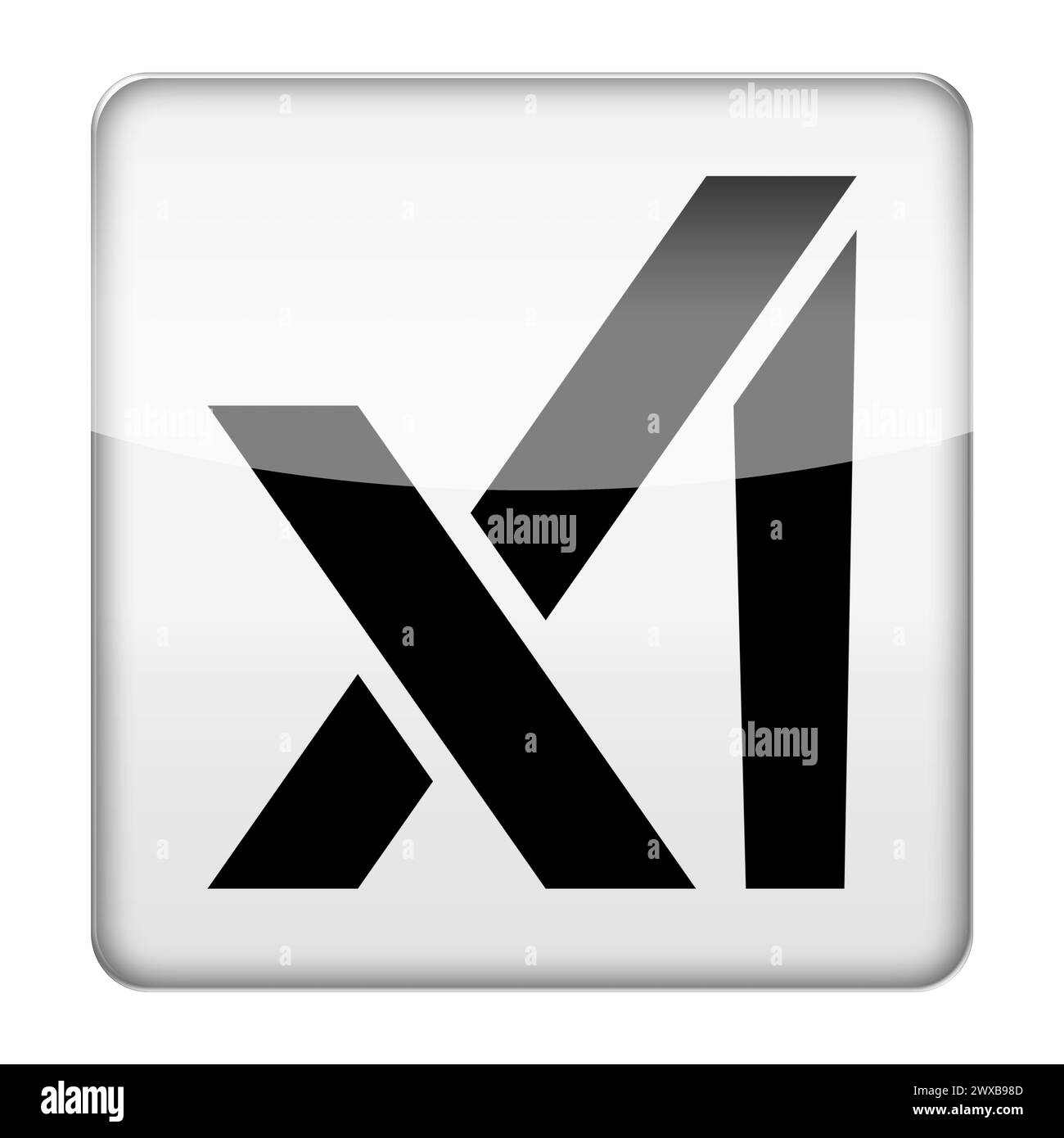 Chatbot mit XAI-Logo für künstliche Intelligenz Stockfoto