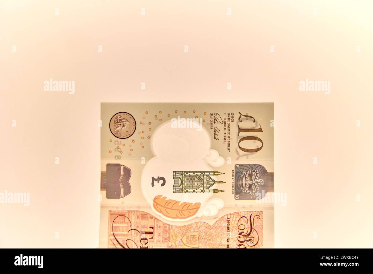 Das britische Pfund (GBP) ist die Währung des Vereinigten Königreichs und neun seiner assoziierten Gebiete. Stockfoto