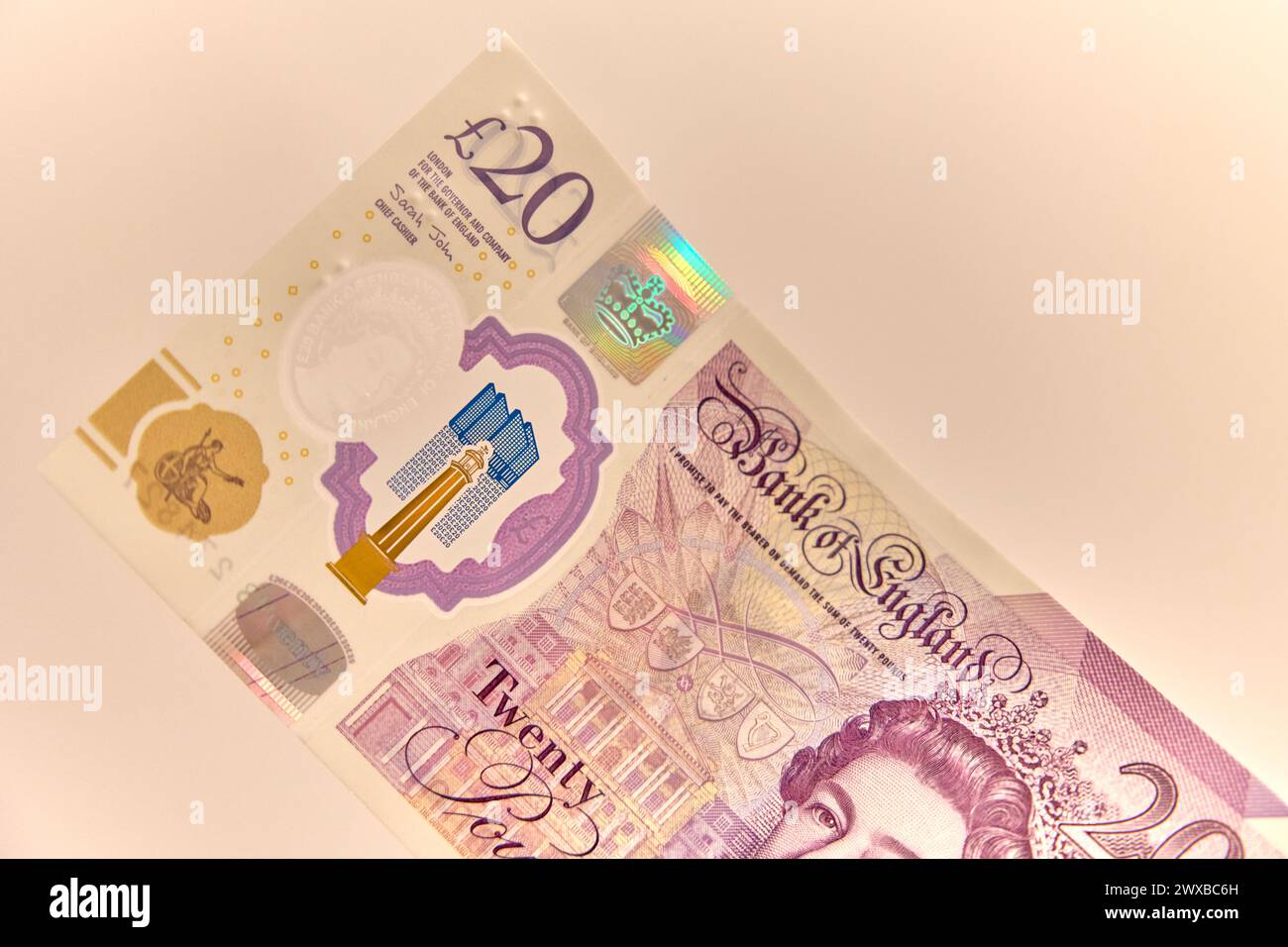 Das britische Pfund (GBP) ist die Währung des Vereinigten Königreichs und neun seiner assoziierten Gebiete. Stockfoto