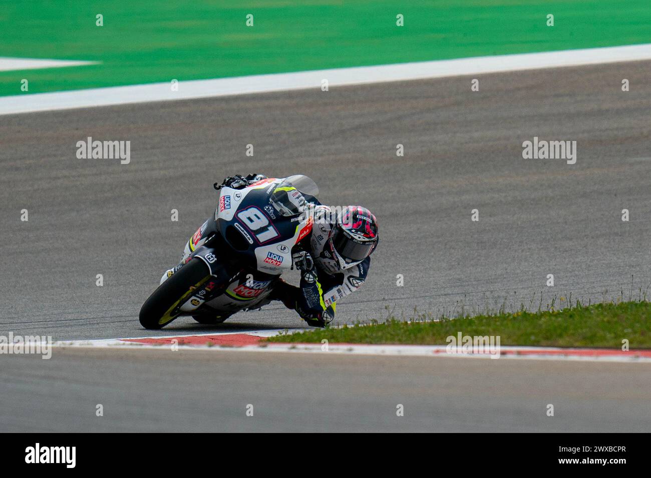 Portimao, Portugal. März 2024. PORTIMAO, PORTUGAL - 22. MÄRZ: Senna Agius aus Australien, Liqui Moly Husqvarna Intact GP während der Grande Premio Tissot de Portugal, MotoGP-Klasse, Freies Training am Autodromo Internacional do Algarve am 22. März 2024 in Portimao, Portugal. (Foto von Henk Seppen/Orange Pictures) Credit: Orange Pics BV/Alamy Live News Stockfoto