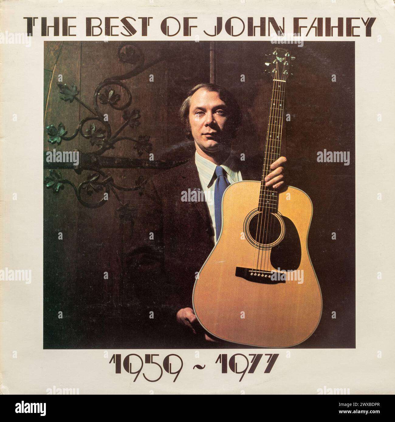 The Best of John Fahey 1959–1977 Compilation Album des amerikanischen Fingerstyle-Gitarristen und Komponisten, Vinyl-LP-Album-Cover Stockfoto