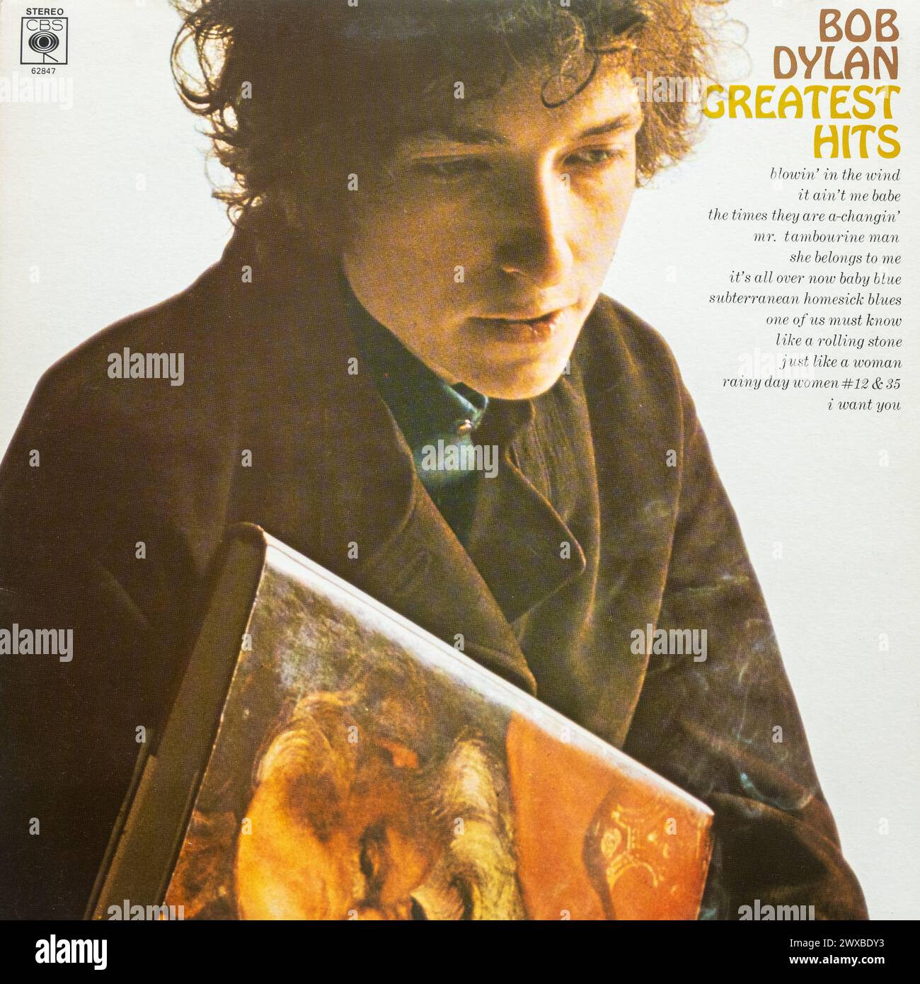 Bob Dylan Greatest Hits Album des amerikanischen Singer-Songwriters, Vinyl-LP-Cover Stockfoto
