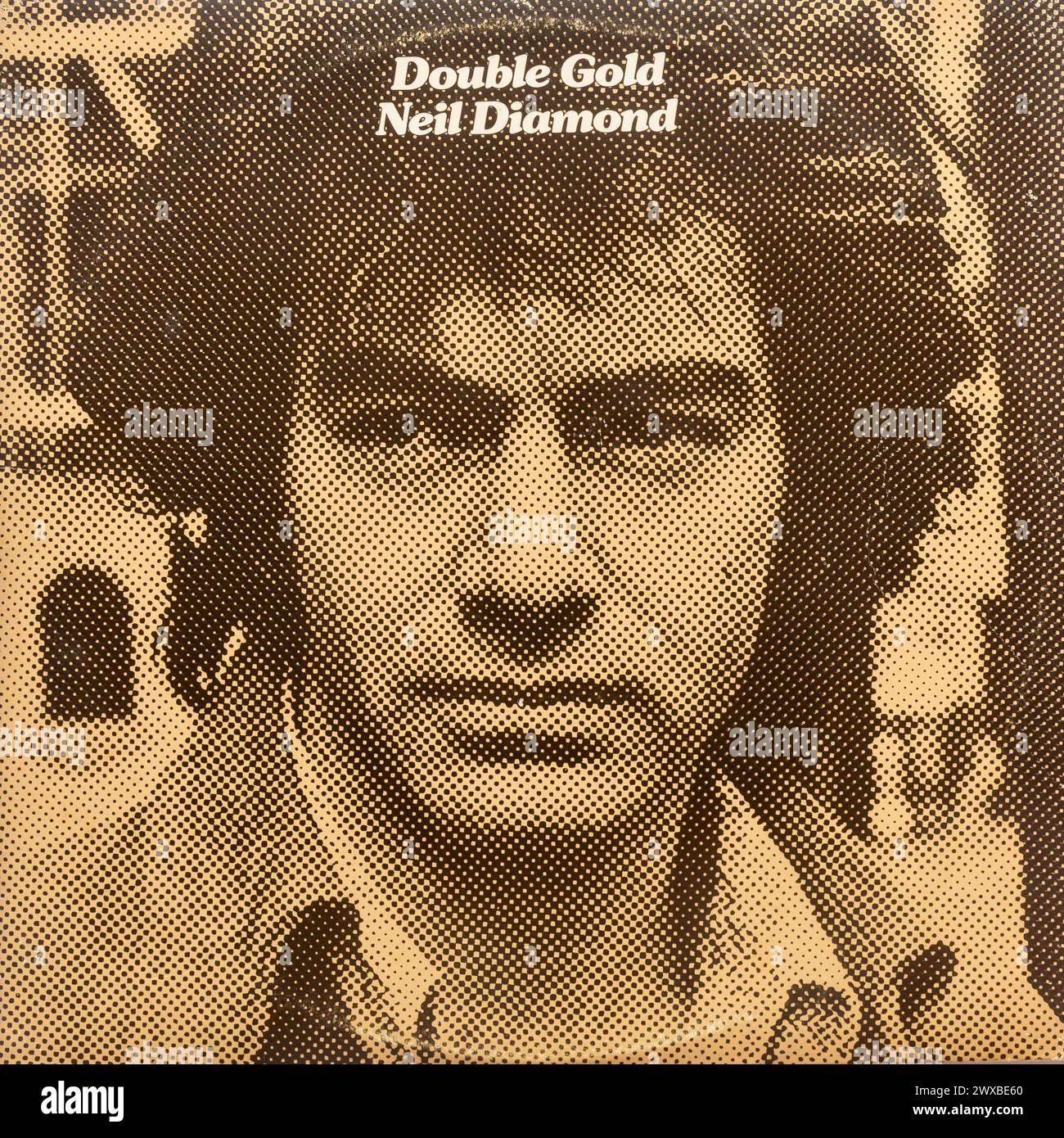 Double Gold Album des US-amerikanischen Singer-Songwriters Neil Diamond, Vinyl-LP-Cover Stockfoto