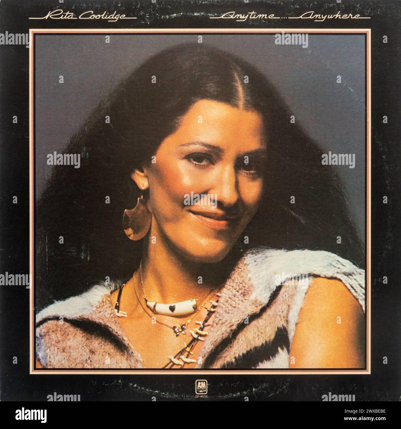 Anytime...Anywhere Album der amerikanischen Sängerin Rita Coolidge, Vinyl-LP-Cover Stockfoto
