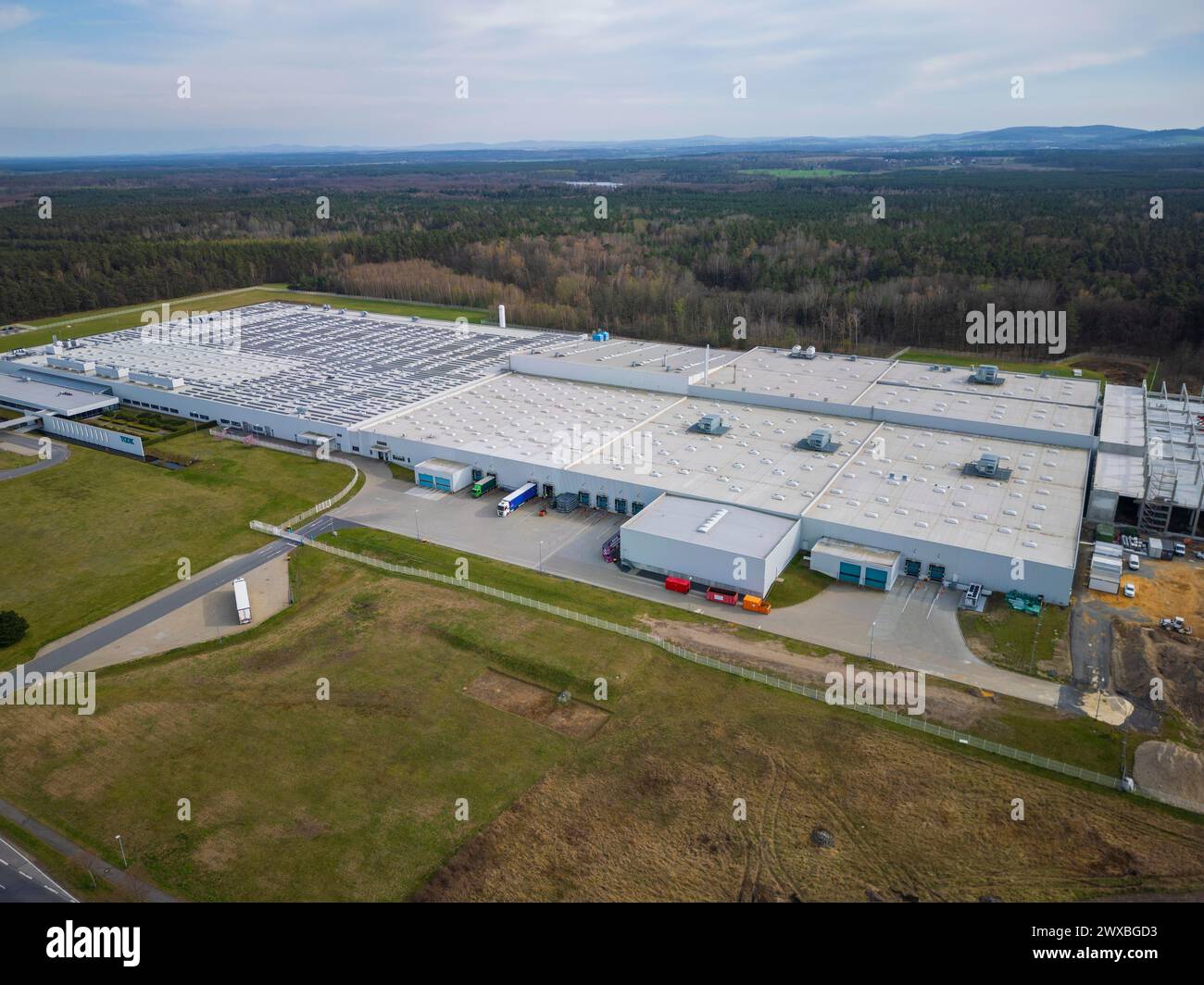 Die TD Deutsche Klimakompressor GmbH (TDDK) ist ein führender Hersteller von Kompressoren für Fahrzeugklimaanlagen in Europa, Bernsdorf, Sachsen Stockfoto