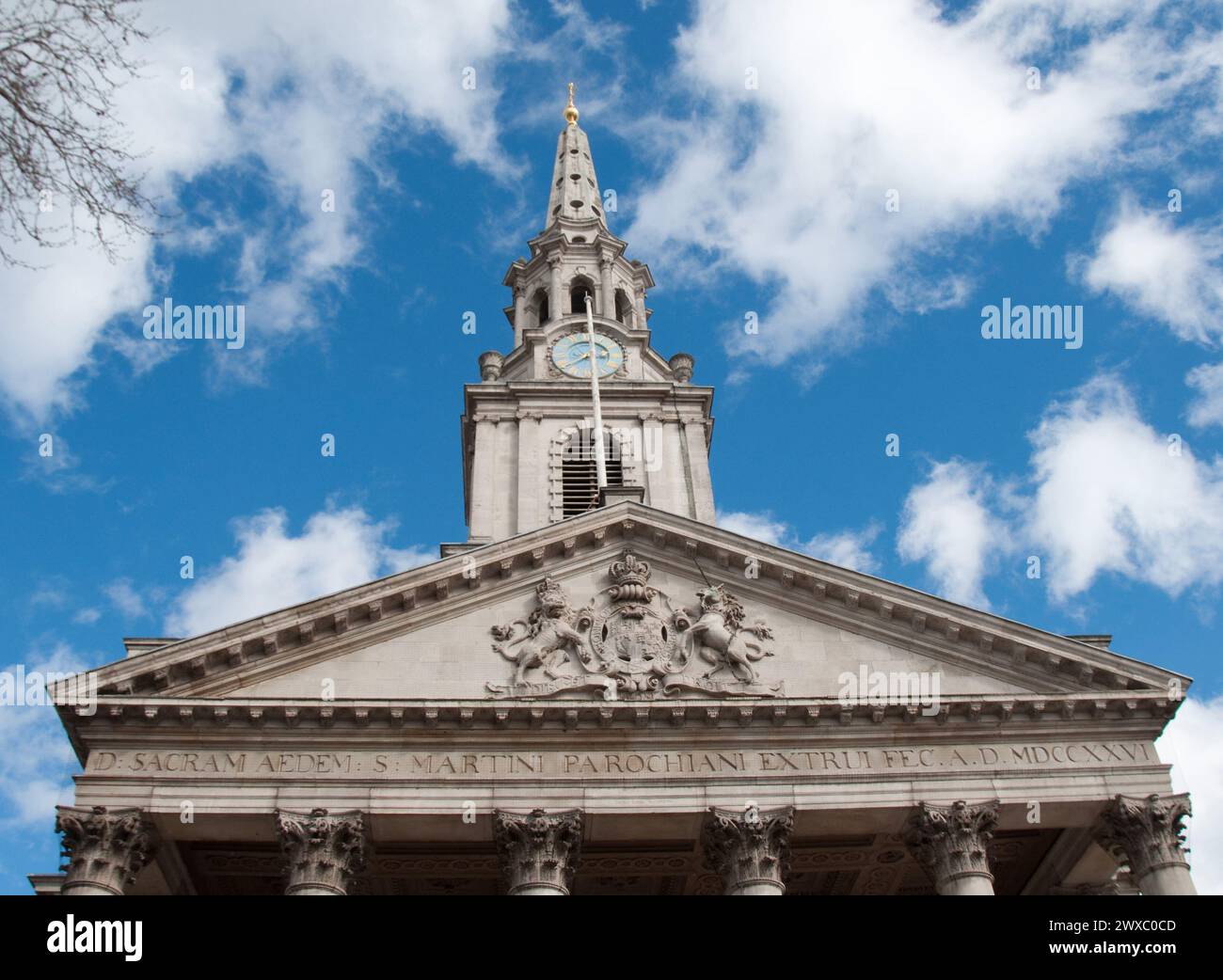 St Martin-in-the-Fields, Trafalgar Square, London, Großbritannien. St Martin-in-the-Fields ist eine Pfarrkirche der Church of England am Trafalgar Square. Stockfoto