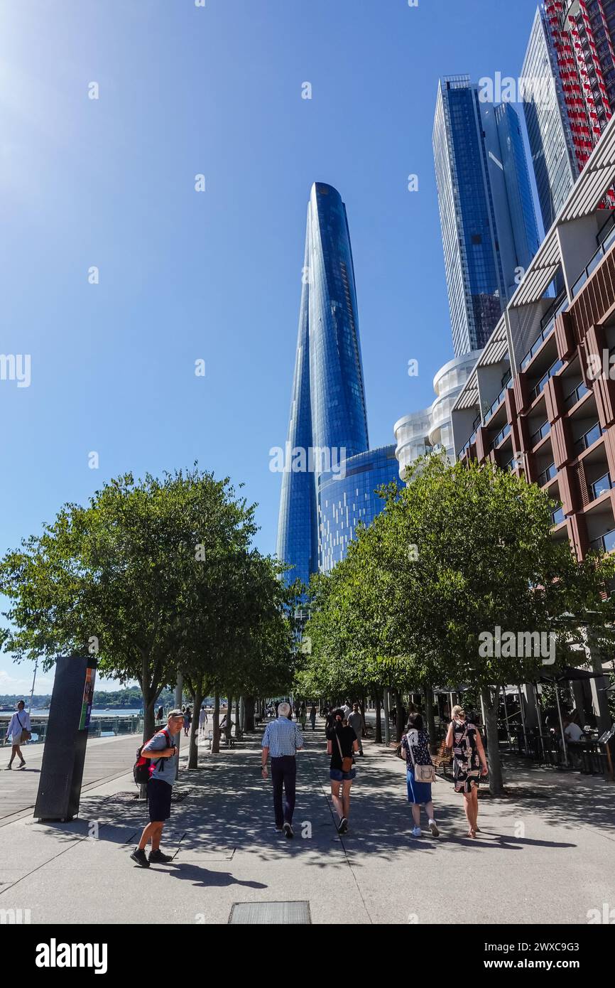 Menschen, Besucher, Touristen in Barangaroo Distirct von Sydney Australien Stockfoto