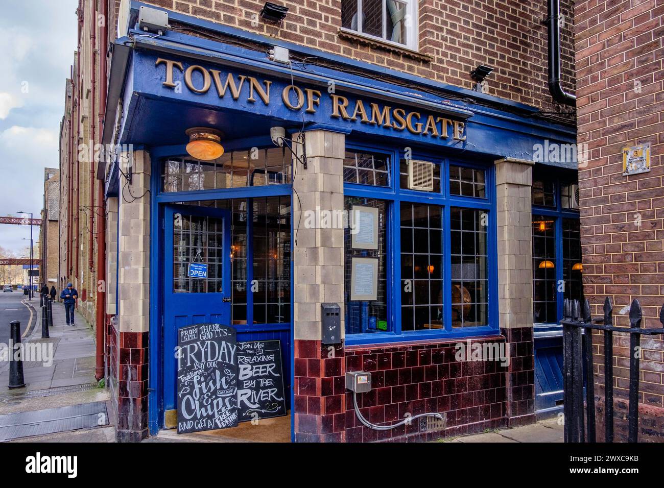 Town of Ramsgate Pub in Wapping Old Treppen, Wapping, East London, Großbritannien. Stockfoto