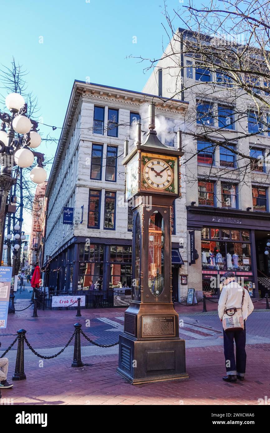 Gastown Dampfuhr in Vancouver Kanada Stockfoto