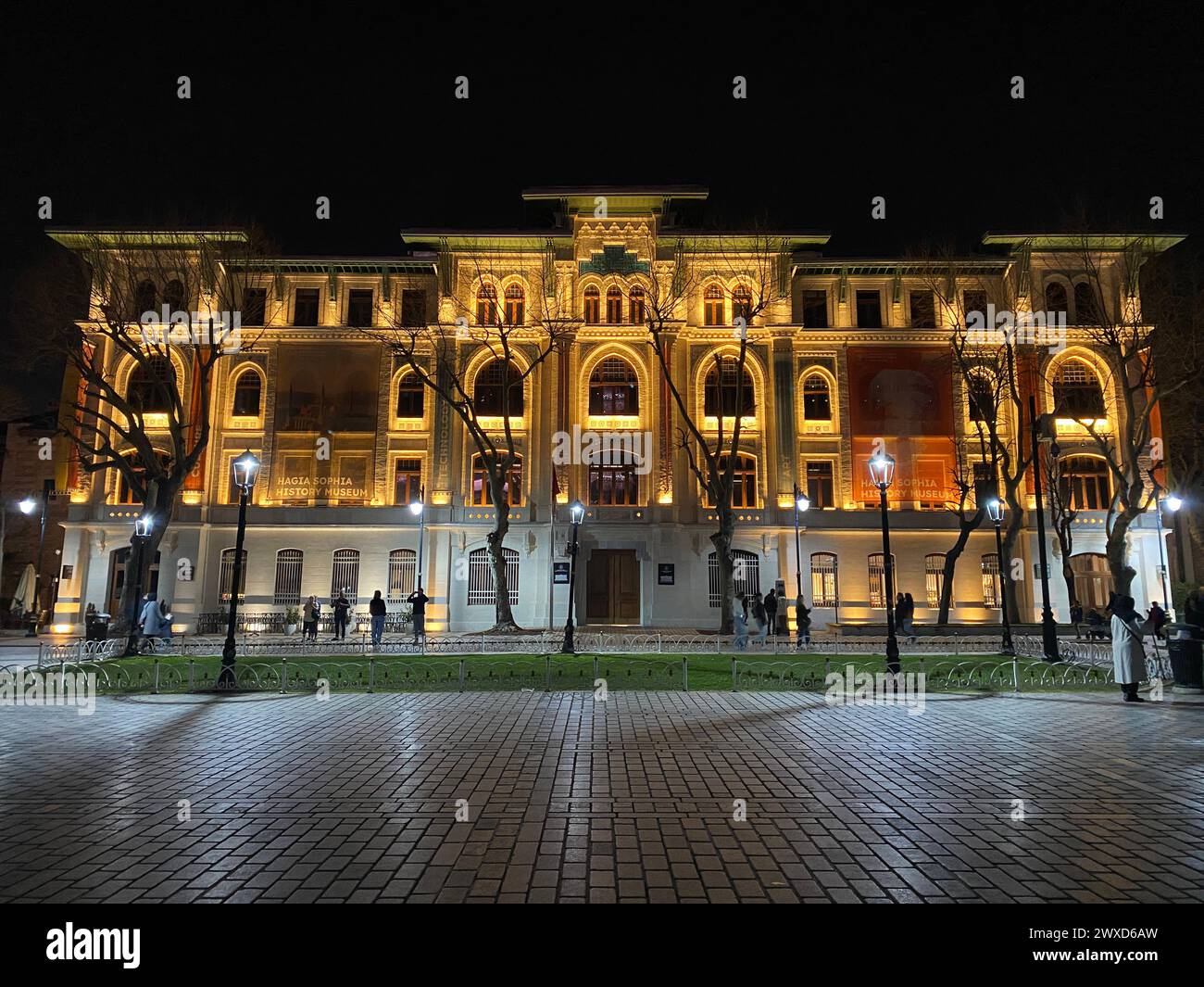 Ein Nachtblick von Sultanahmet, Istanbul, Türkei Stockfoto