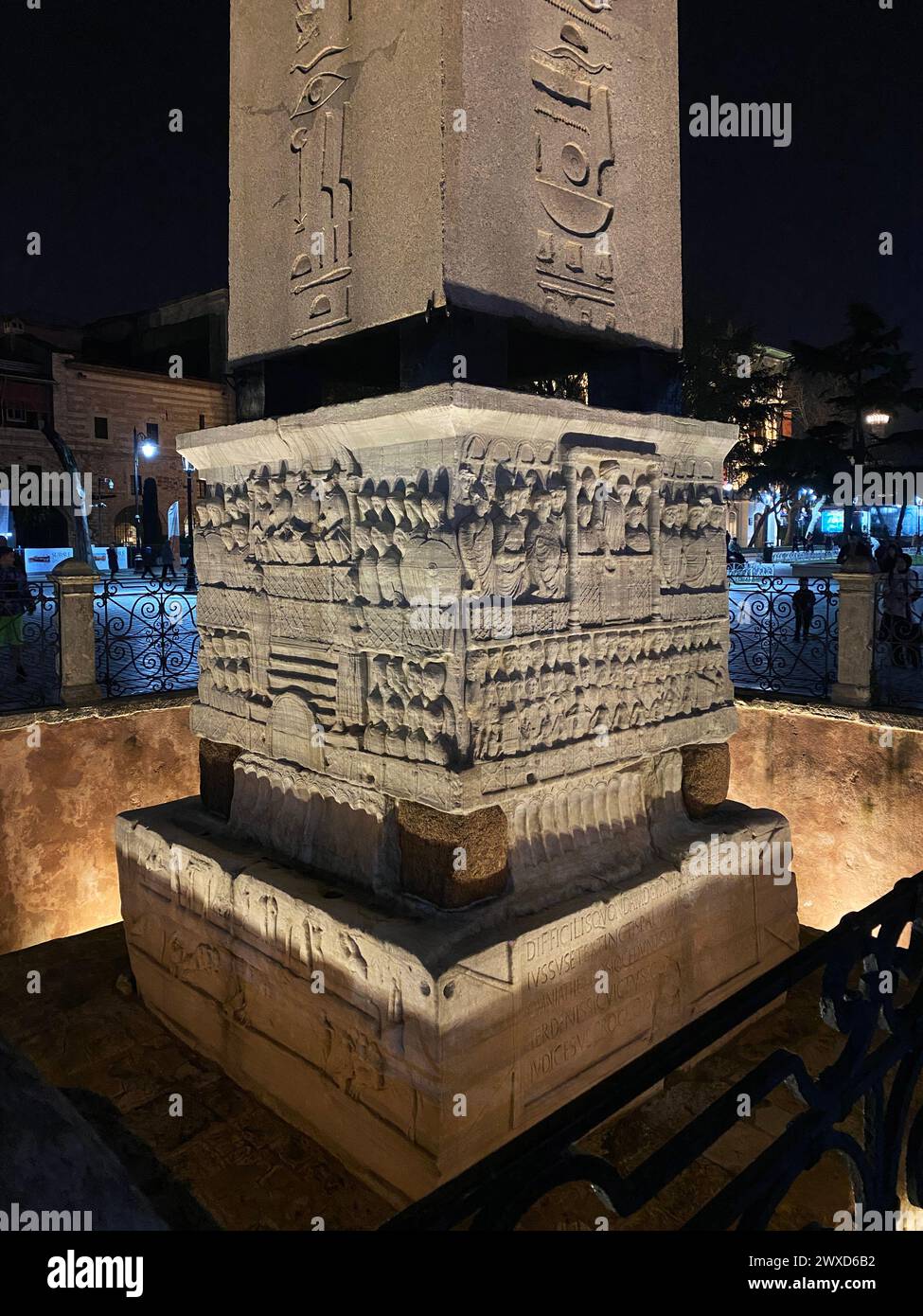 Ein Nachtblick von Sultanahmet, Istanbul, Türkei Stockfoto
