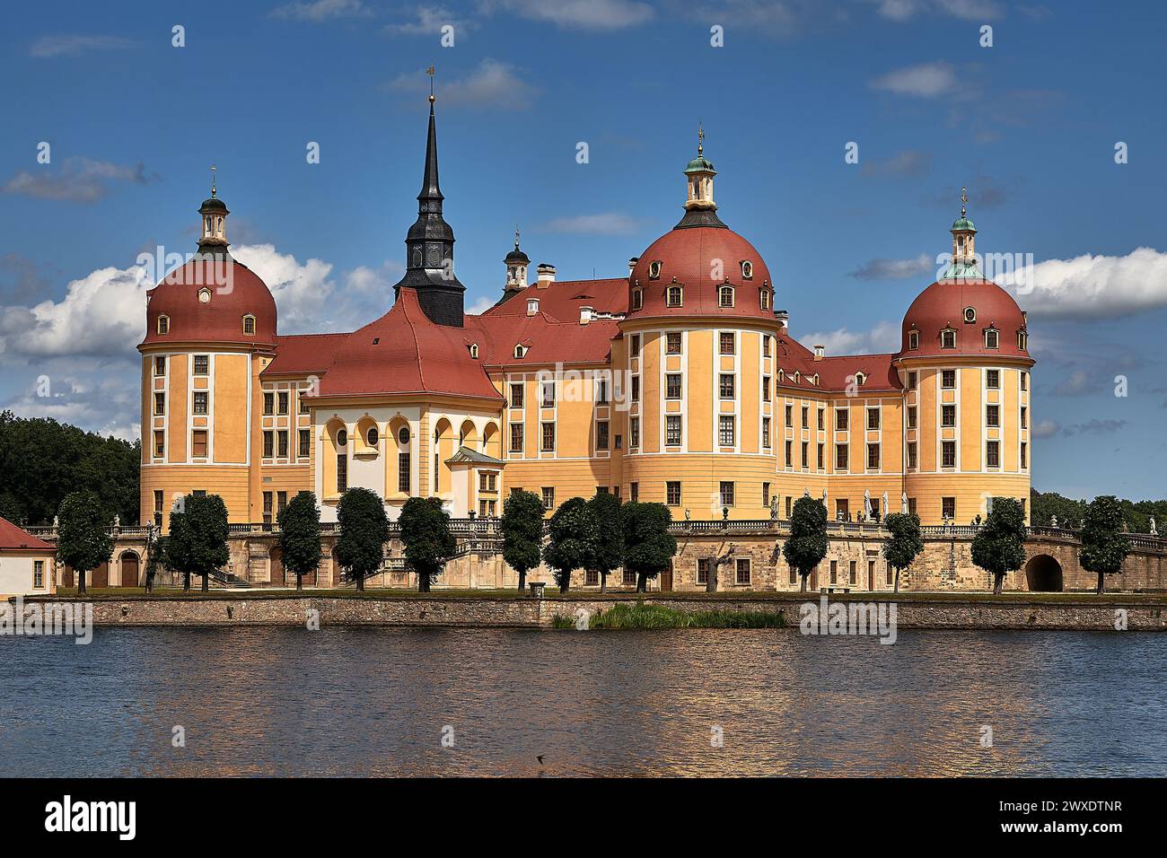 Märchenschloss Moritzburg bei Dresden in sachsen Stockfoto