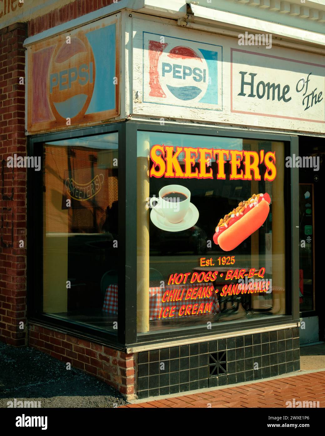 Skeeters Vintage-Schild, Wytheville, Virginia Stockfoto