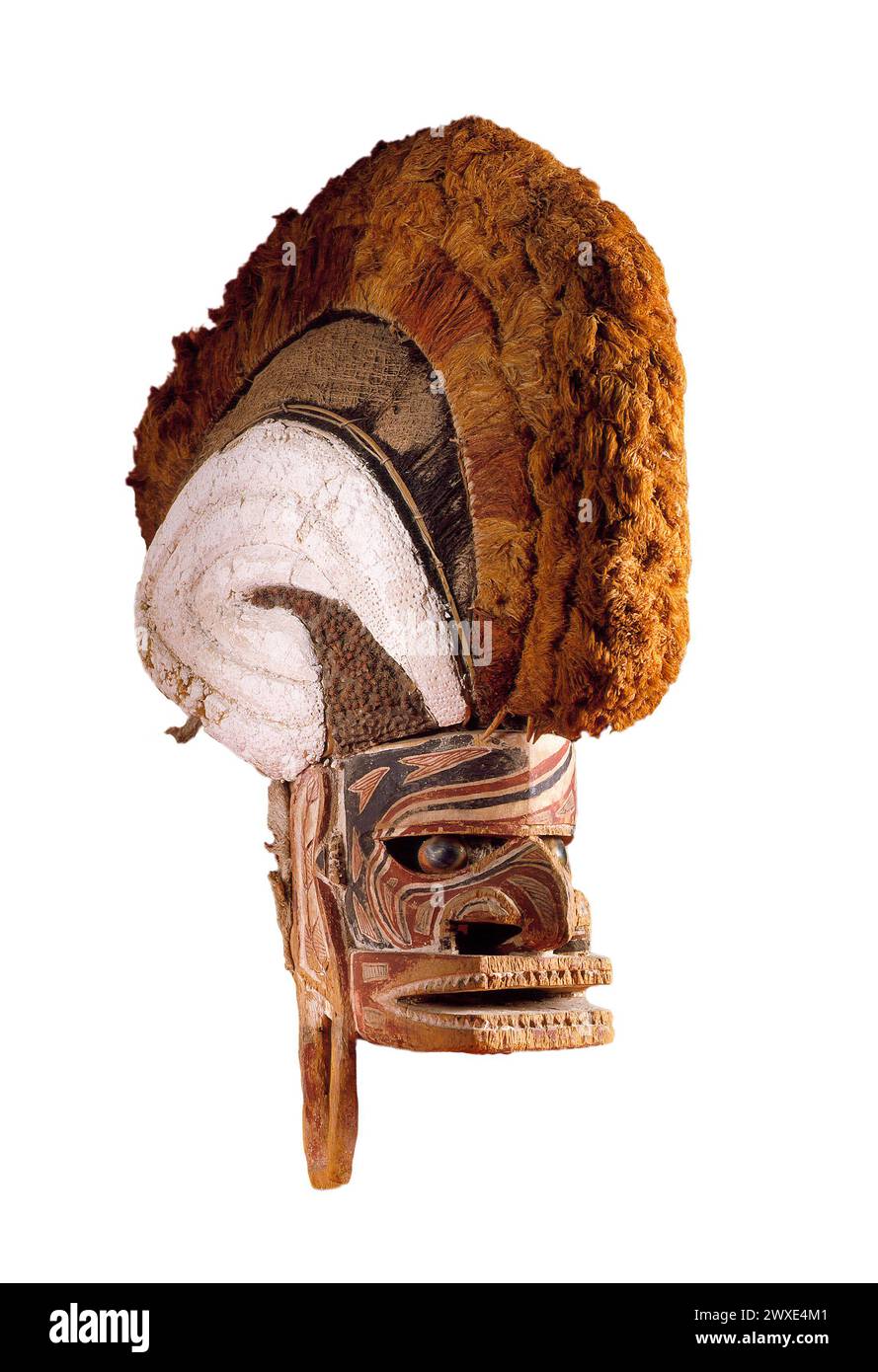 Maske (Tatanua) aus Papua-Neuguinea, Provinz Neu Irland, ca. Ende des 19. Jahrhunderts Schmuck und Verzierungen; Masken Holz, Kiefer und Schale Höhe: 49,5 cm Stockfoto
