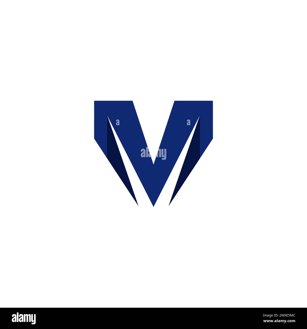 VM-Logo-Design. Vektorillustration mit Buchstabe M Stock Vektor