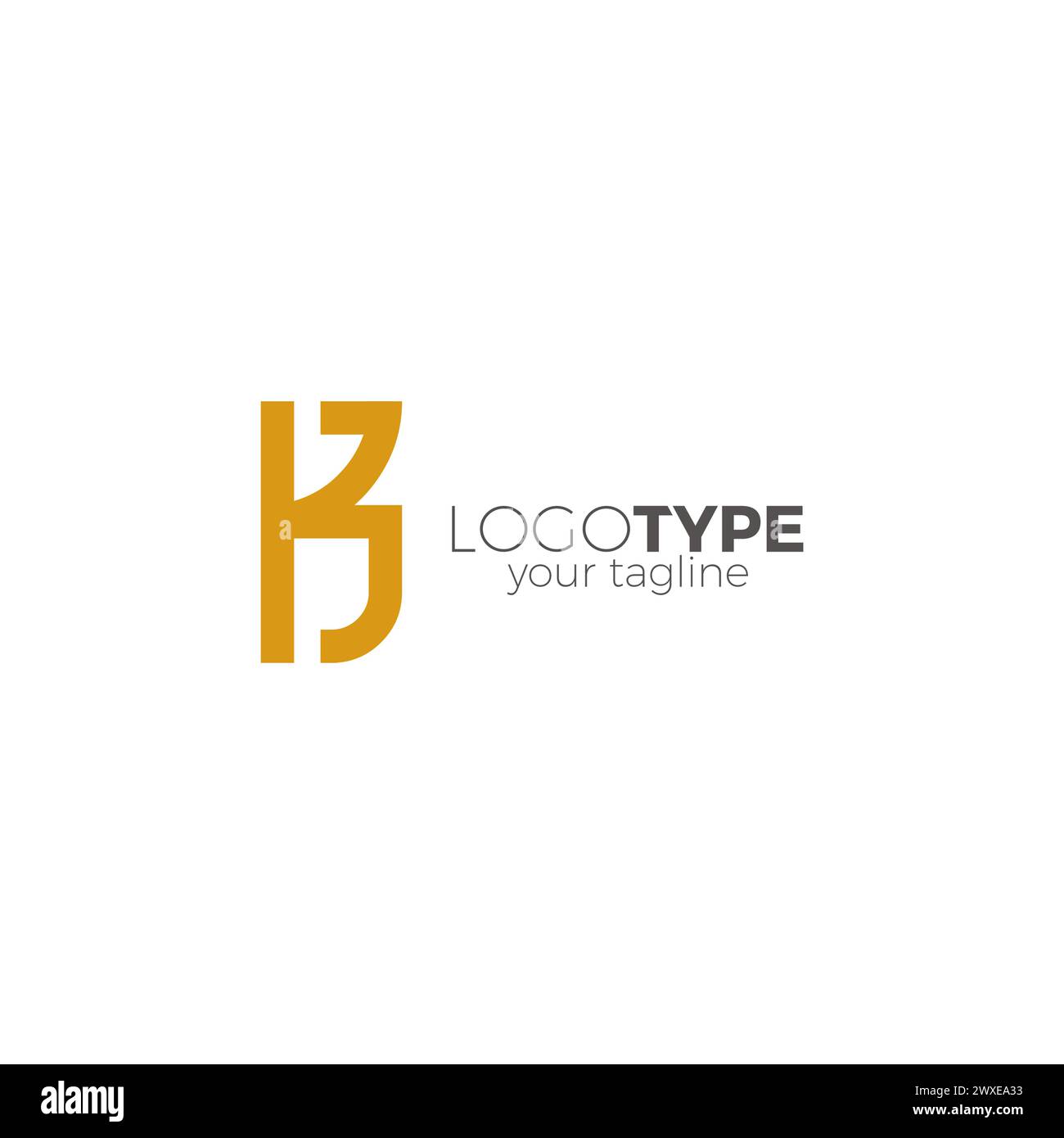 KB-Logo einfaches und klares Design. BK-Symbol Stock Vektor