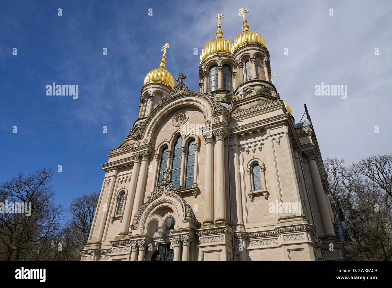 Russisch-orthodoxe Kirche, Neroberg, Wiesbaden, Hessen, Deutschland Stockfoto