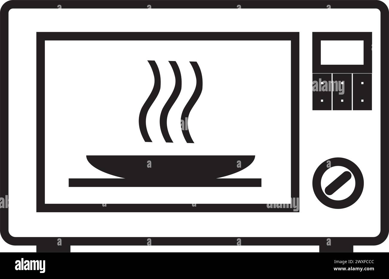 Mikrowellenherd Symbol Vektor Illustration Logo Design Stock Vektor