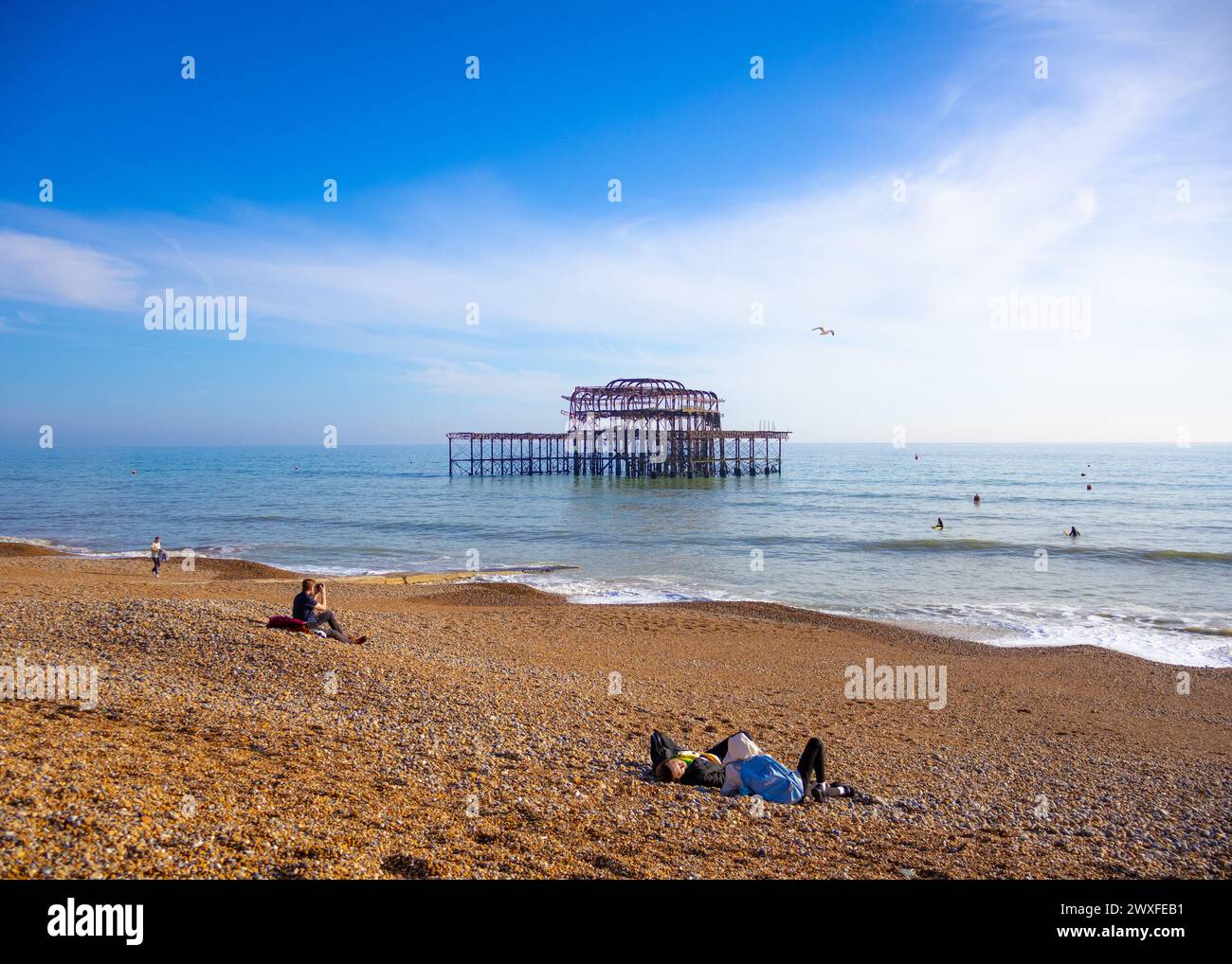 Brighton Beach Stockfoto