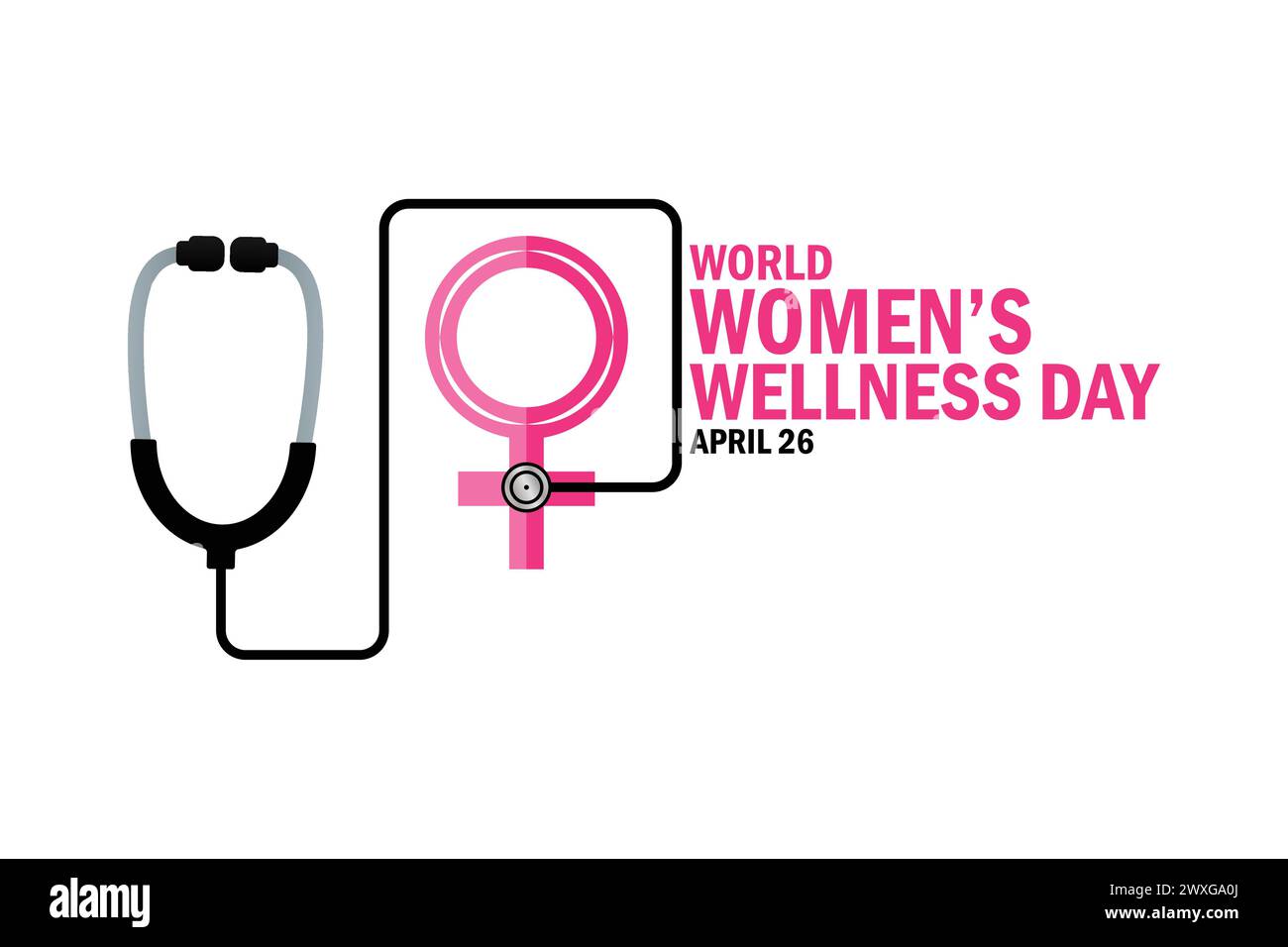Welt-Wellness-Tag für Frauen. Geeignet für Grußkarten, Poster und Banner. Stock Vektor