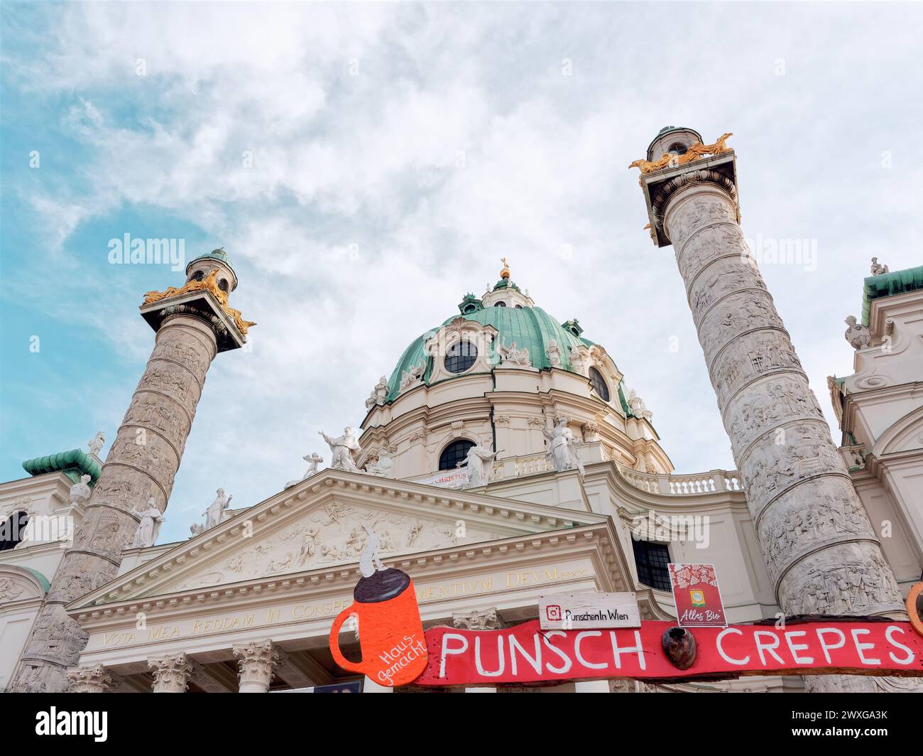 Karlskirche, Wien, Österreich Stockfoto