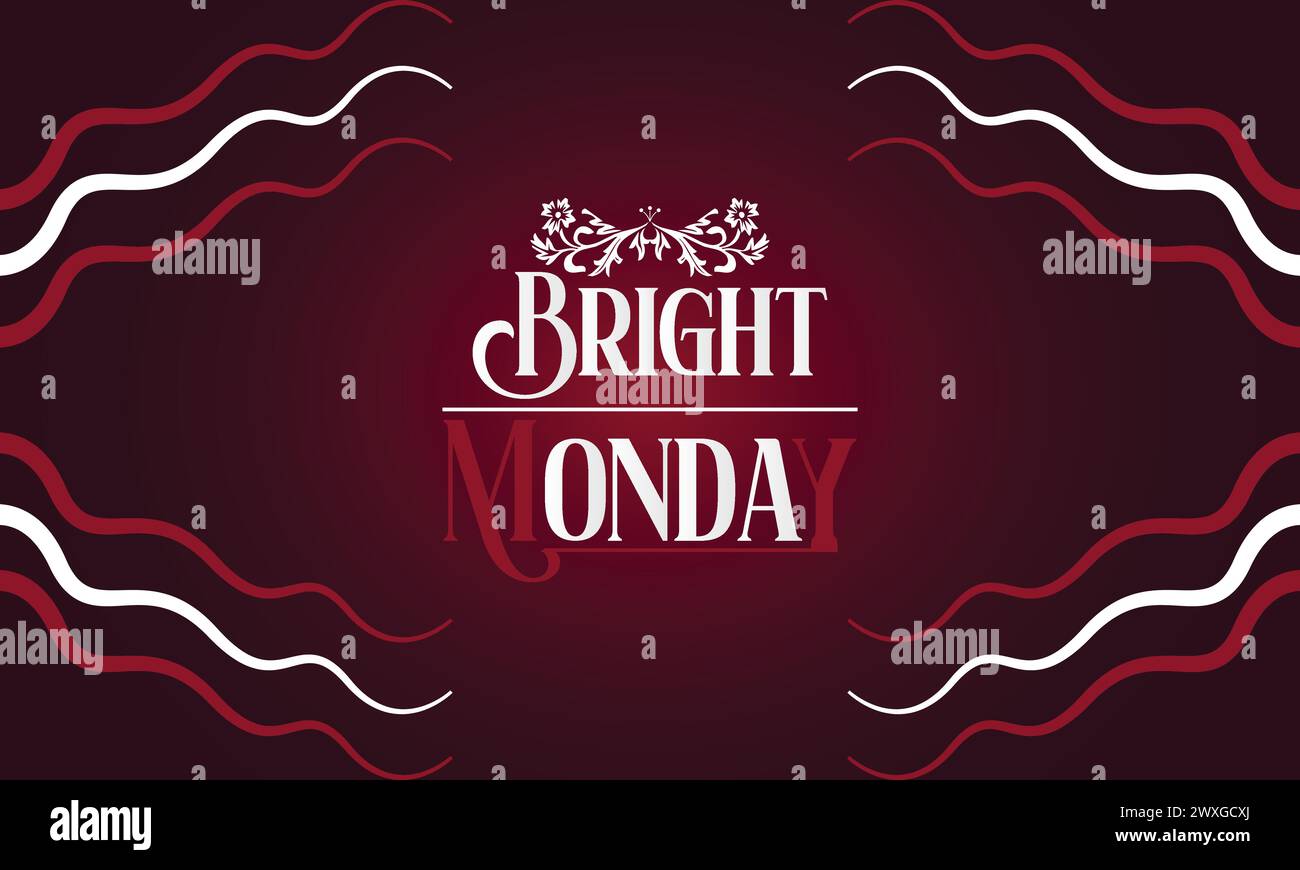 Monday Magic wie man stilvolle Textdesigns kreiert, die glänzen Stock Vektor