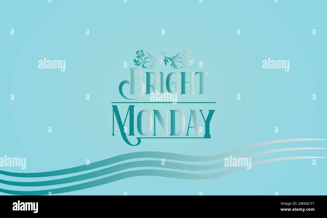 Monday Magic wie man stilvolle Textdesigns kreiert, die glänzen Stock Vektor