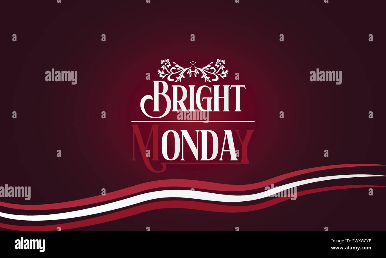 Monday Magic wie man stilvolle Textdesigns kreiert, die glänzen Stock Vektor