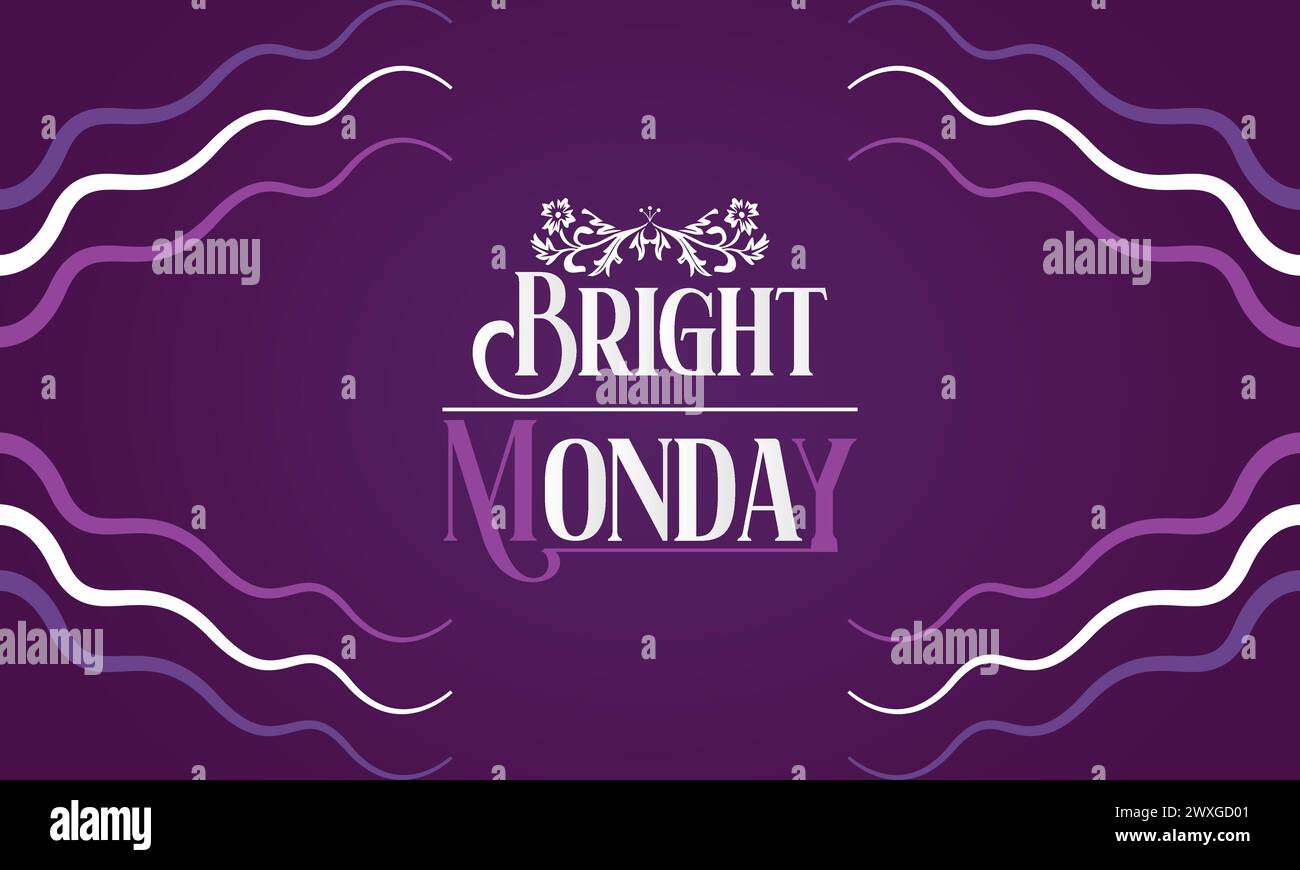 Monday Magic wie man stilvolle Textdesigns kreiert, die glänzen Stock Vektor