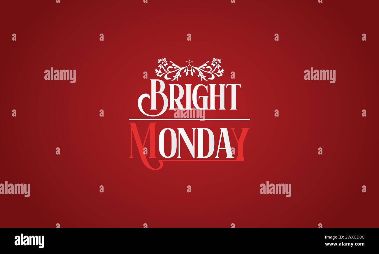 Monday Magic wie man stilvolle Textdesigns kreiert, die glänzen Stock Vektor