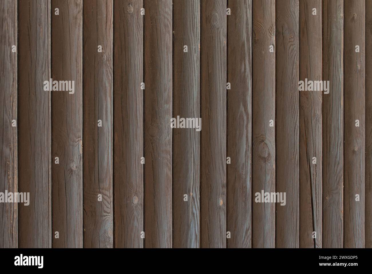 Braune Holzdielen alte Zaunoberfläche Wandstruktur Hintergrundbretter Struktur. Stockfoto