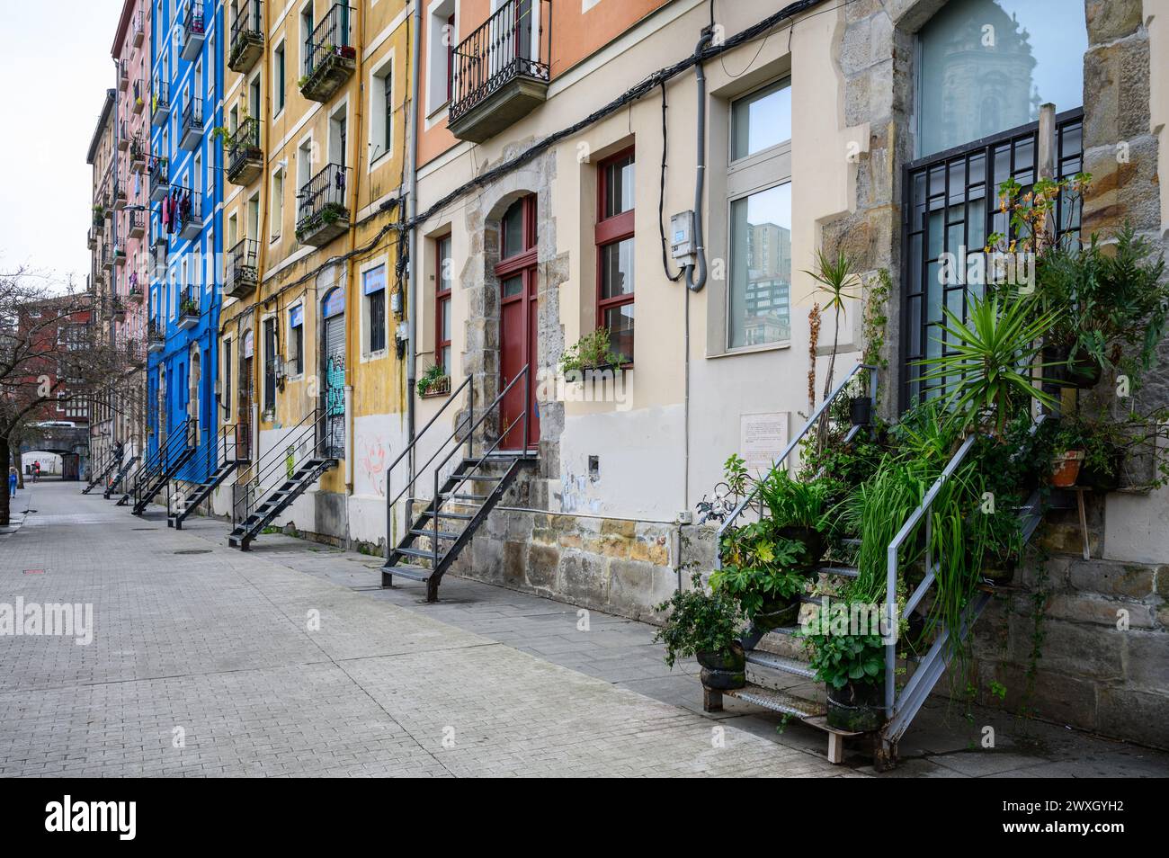 Straßen von Bilbao Stockfoto