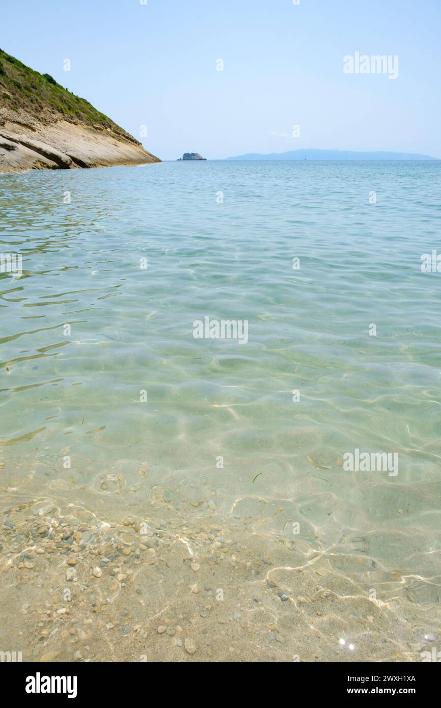 AiHelis Beach, Kefalonia, Griechenland Stockfoto