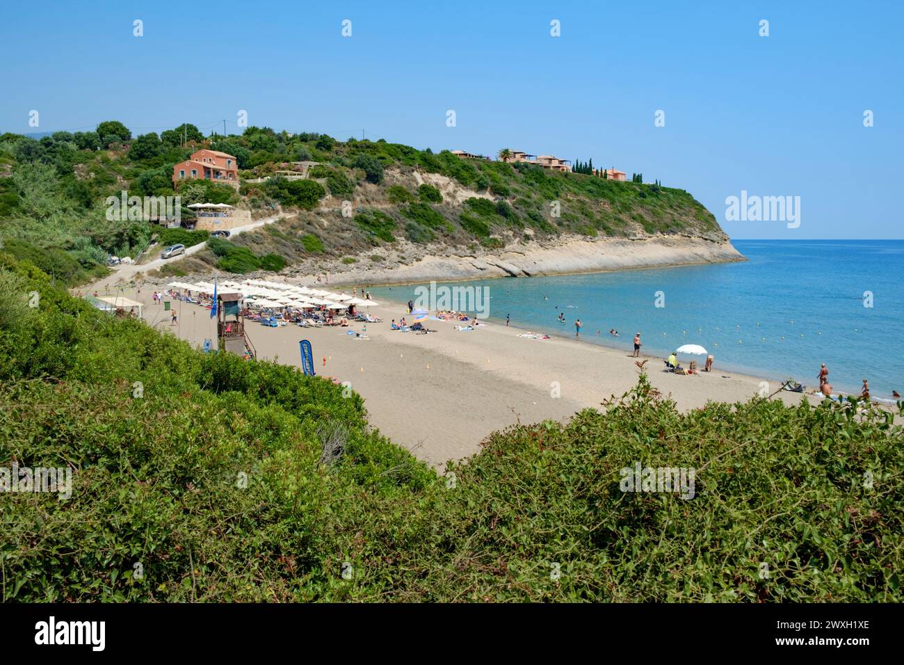 AiHelis Beach, Kefalonia, Griechenland Stockfoto