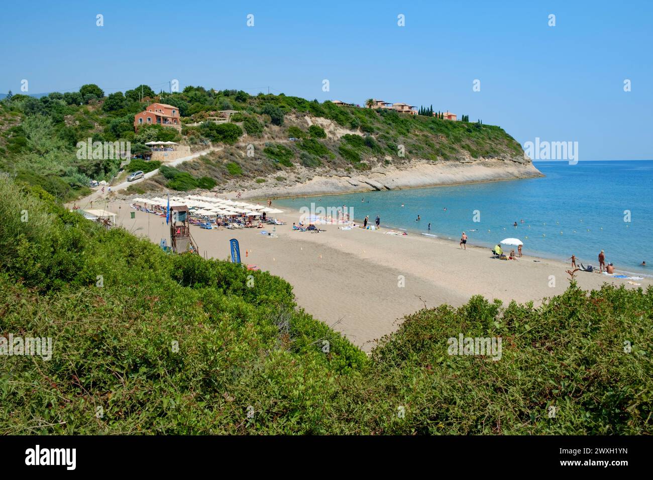 AiHelis Beach, Kefalonia, Griechenland Stockfoto