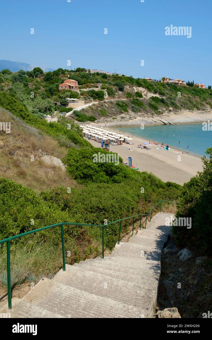 AiHelis Beach, Kefalonia, Griechenland Stockfoto