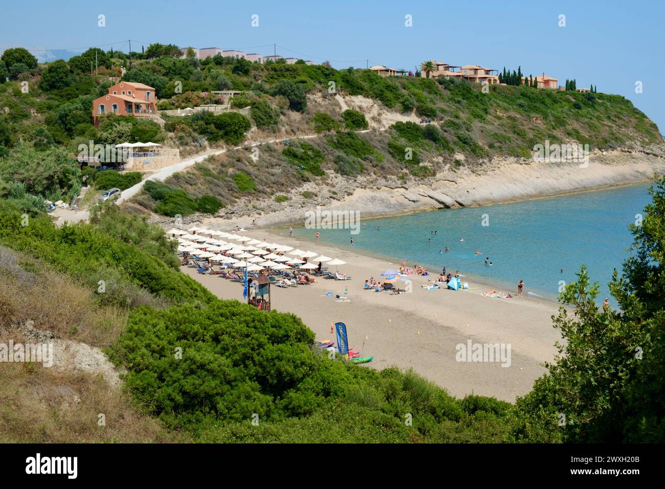 AiHelis Beach, Kefalonia, Griechenland Stockfoto