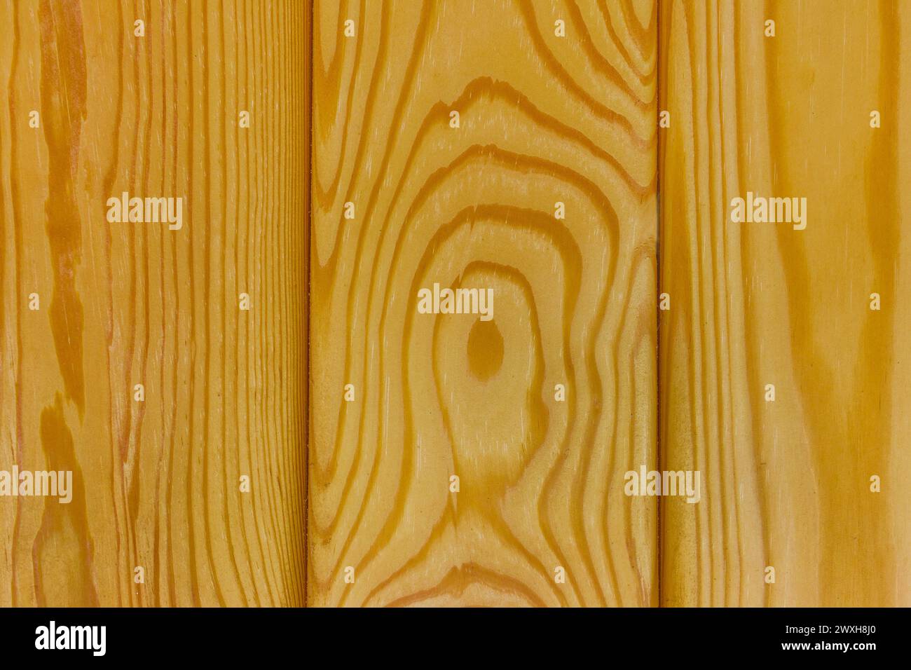 Gelbe Natürliche Holz Streifen Linie Abstrakte Muster Boden Tischplatten Hintergrund Plank Holz. Stockfoto