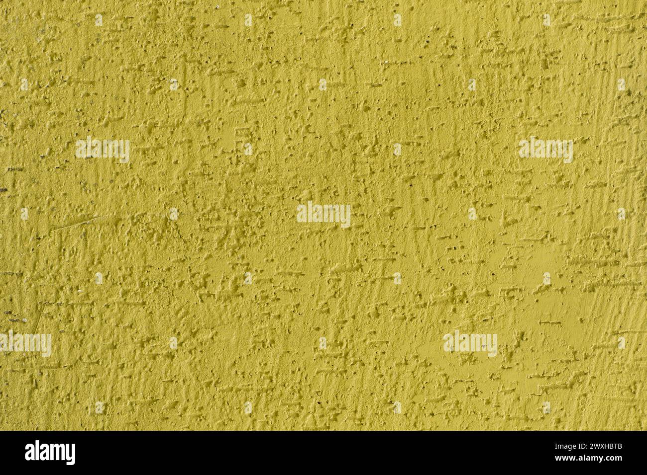 Helles Gelb lebhafte Farbe Oberfläche Putz Wand Textur Stuckhintergrund abstraktes Muster Design. Stockfoto