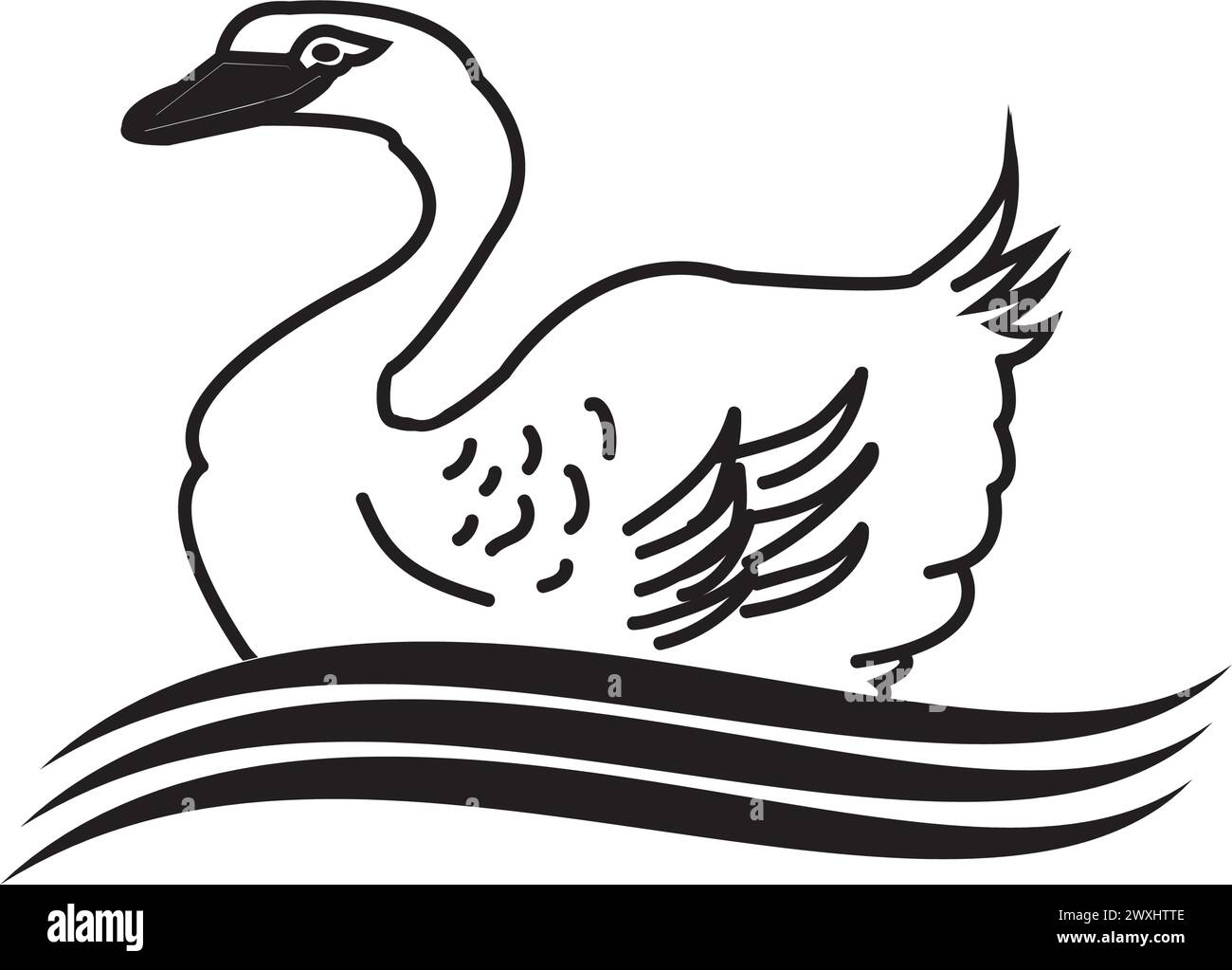 Gänsesymbol Vektor Illustration Symbol Design Stock Vektor